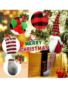 3 Gnomos de Navidad de Peluche Teeker - Decoración Festiva 2