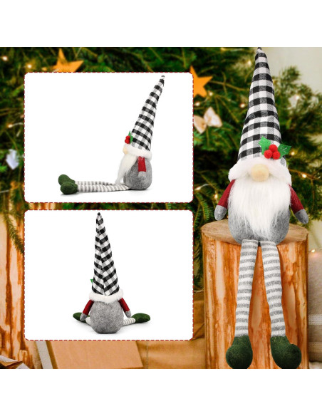3 Gnomos de Navidad de Peluche Teeker - Decoración Festiva