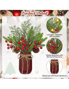 Centros de Mesa Navideños Villa Como con Luces LED - 3 Pack 2