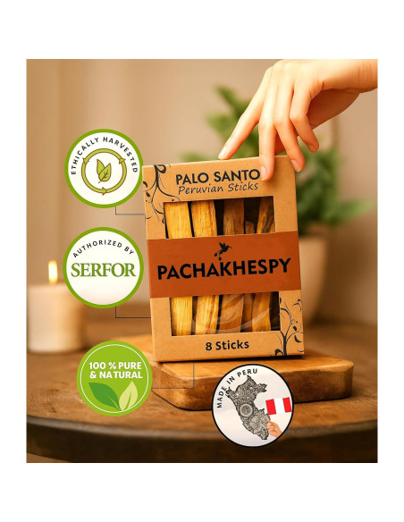 Varitas de Palosanto Premium PACHAKHESPY - 8 Unidades 100% Natural