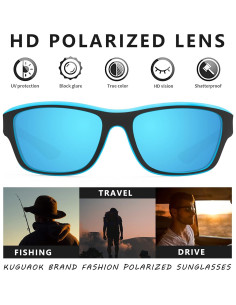 Gafas de Sol Polarizadas KUGUAOK para Hombres 100% UV 2