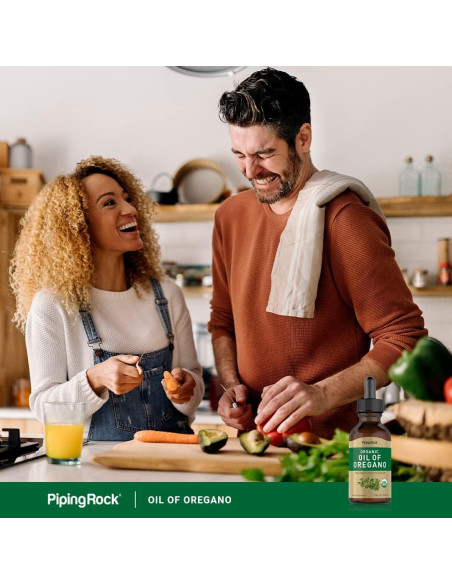 Aceite de Orégano Orgánico Piping Rock 59 ml - Suplemento Herbal