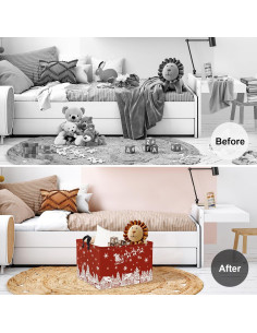 Cesta de Almacenamiento Plegable Navidad Changtian 36x26x23cm 2