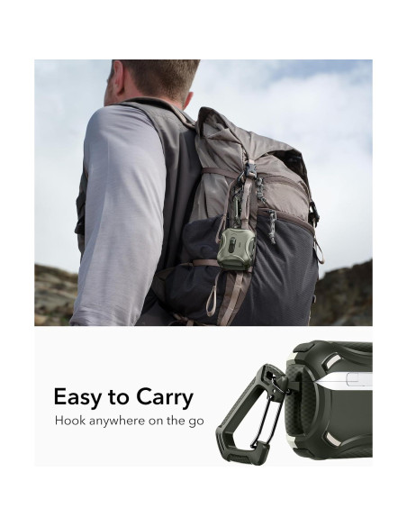 Funda de AirPods Pro 3 ESR Verde Militar con MagSafe y Protección