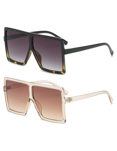 Gafas de Sol Cuadradas Grandes UV400 Unisex Estilo Moda Gafas de Sol Cuadradas Grandes UV400 Unisex Estilo Moda