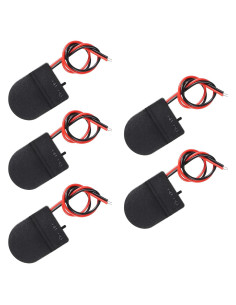 5 Soportes de Batería CR2032 con Interruptor ON/OFF - Negro