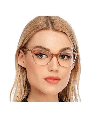 Gafas de Lectura AQWANO Vintage Gato Ojo 2.75x Bloqueo Luz Azul