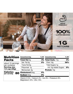 Harina de Lupini Aviate 453.6g - Alta en Proteínas y Fibra 2