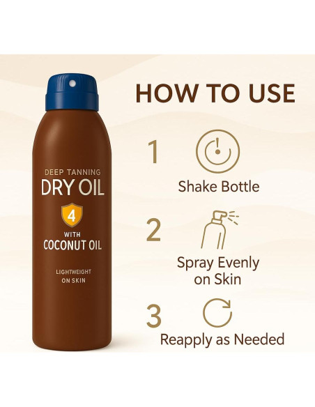 Aceite Corporal Bronceador en Spray Tropical 170 g - Acabado Seco