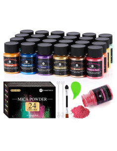 Polvo de Mica CHANGTIKEJI 24 Colores 10g para Resina y Jabón