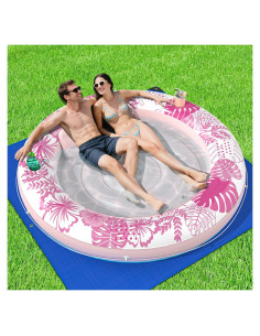 Flotador Inflable para Bronceado POOLACC 75x75cm Rosa