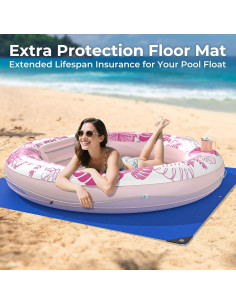 Flotador Inflable para Bronceado POOLACC 75x75cm Rosa 2