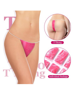 Bragas Desechables Geyoga 100 Pcs para Mujeres Rosa 2