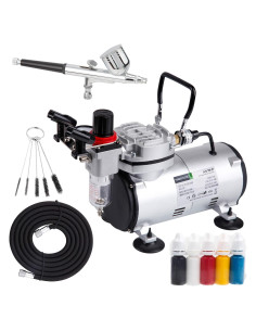Kit de Aerógrafo Timbertech AS18-2K con Compresor y Accesorios