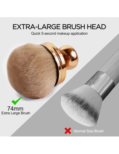 Brocha Kabuki Extra Grande GAQWOK 74mm para Autobronceador