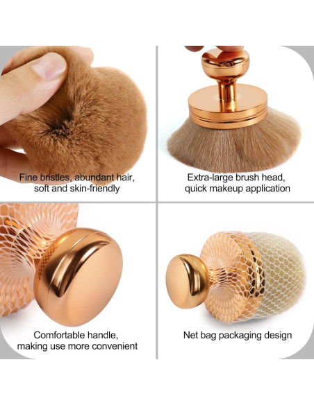 Brocha Kabuki Extra Grande GAQWOK 74mm para Autobronceador