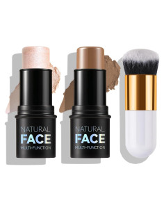 Kit de Contorno en Crema QIUFSSE 2PCS con Brocha - Medio