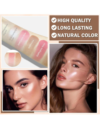 Kit de Contorno en Crema QIUFSSE 2PCS con Brocha - Medio