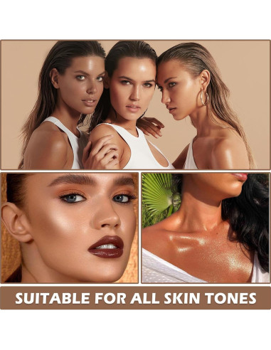 Kit de Contorno en Crema QIUFSSE 2PCS con Brocha - Medio