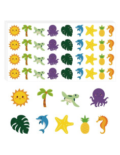 540 Calcomanías de Bronceado Lyreh - Estilo Playa y Océano