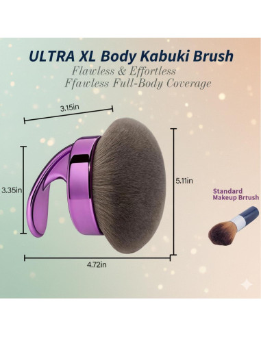 Brocha Kabuki Corporal WendMart - Aplicador Vegano 13x8.5cm
