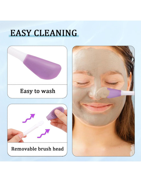 Aplicador de Mascarilla Facial MOZEAT LENS 4 Piezas Silicona