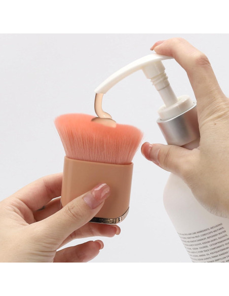 Brocha Kabuki BTYMS para Bronceado y Maquillaje - Cerdas Suaves