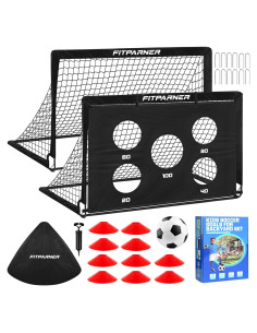 Portería de Fútbol Infantil FITPARNER 4x3FT Portátil con Balón