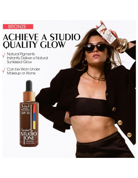 Gotas Bronceadoras SPF 50 Vacation 29.57 ml - Piel Besada por el Sol