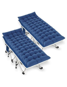 Cama de Camping Plegable ZAMOTEO con Colchón Desmontable 2 Paquete