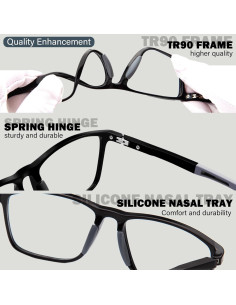 Paquete 2 Gafas de Lectura Hombres Marca Estilo Deportivo 1.5x 2