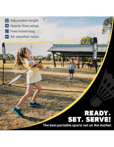 Red de bádminton y pickleball portátil Boulder 3.05m ajustable