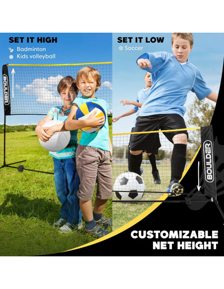 Red de bádminton y pickleball portátil Boulder 3.05m ajustable
