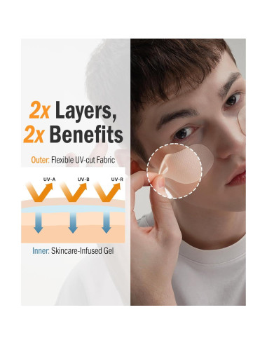 Parches Solares DASHU para Hombre - Gel Refrescante 5 Pares
