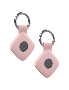Funda de Silicona Rosa para OBDIBB Air Tags - 2 Piezas