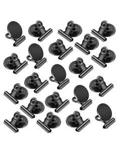 Clips Magnéticos VNDUEEY 20 Piezas Negro para Oficina y Hogar