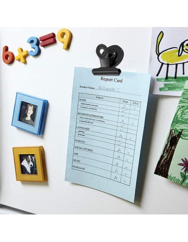 Clips Magnéticos VNDUEEY 20 Piezas Negro para Oficina y Hogar