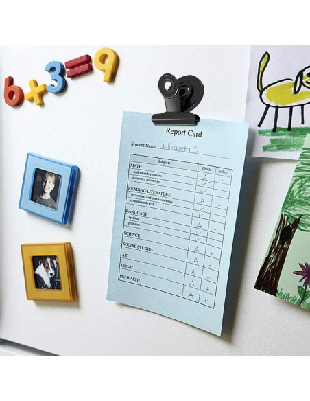 Clips Magnéticos VNDUEEY 20 Piezas Negro para Oficina y Hogar