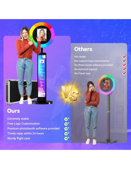 Cabina de Fotos Portátil HARZHI para iPad 10.2/10.9/12.9"