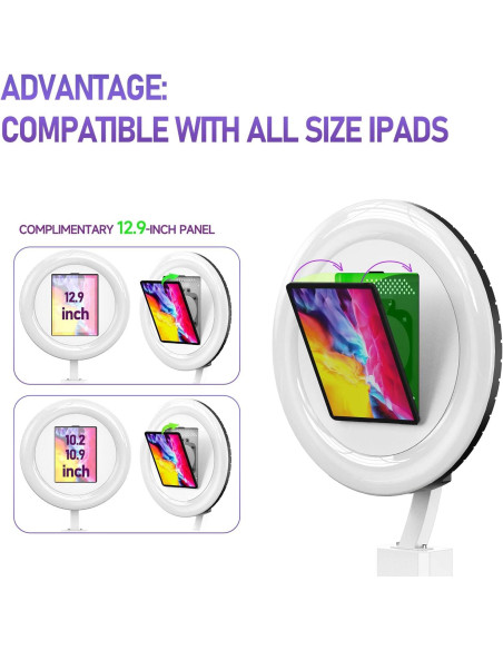 Cabina de Fotos Portátil HARZHI para iPad 10.2/10.9/12.9"