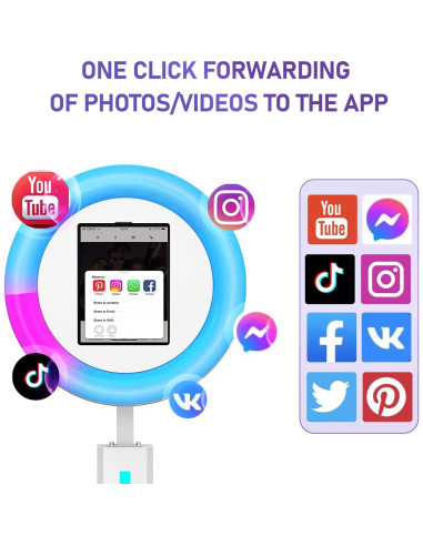 Cabina de Fotos Portátil HARZHI para iPad 10.2/10.9/12.9"