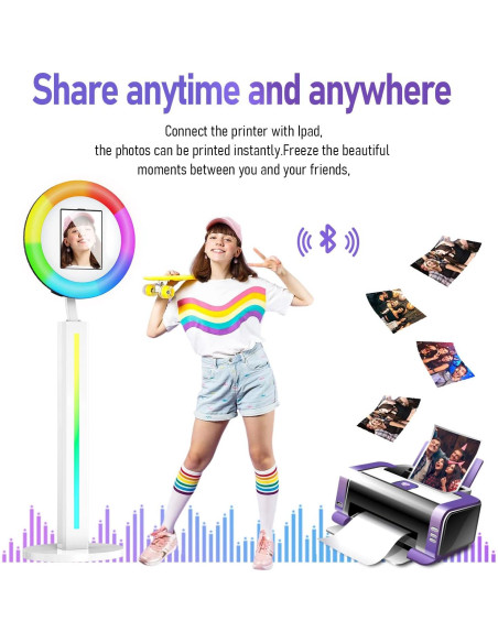 Cabina de Fotos Portátil HARZHI para iPad 10.2/10.9/12.9"