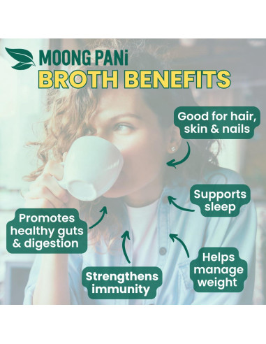 Caldo de Verdura Vegano Moong Pani 3 Paquetes 324.5g