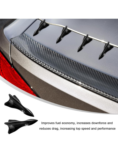 10 PCS Difusores de Aleta de Tiburón YTFRL para Auto Negro