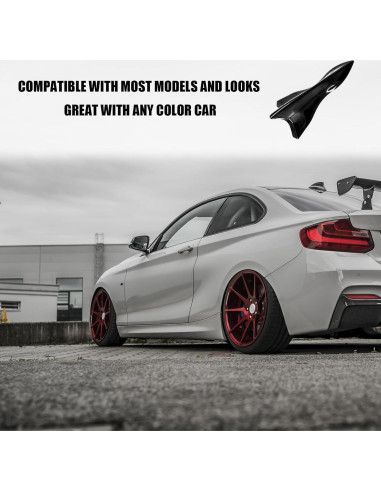 10 PCS Difusores de Aleta de Tiburón YTFRL para Auto Negro