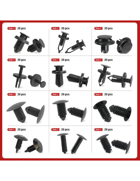 Kit de Clips de Retención para Parachoques Laite 240 Piezas