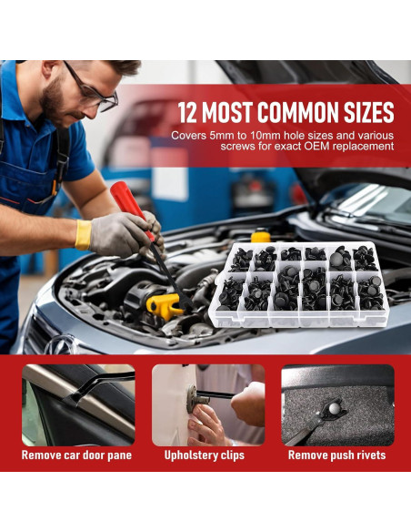 Kit de Clips de Retención para Parachoques Laite 240 Piezas