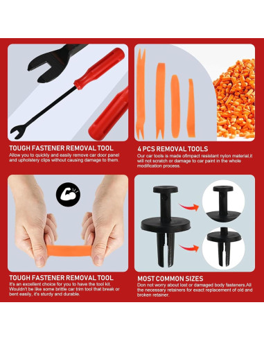 Kit de Clips de Retención para Parachoques Laite 240 Piezas