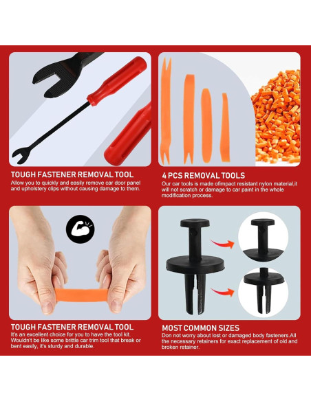 Kit de Clips de Retención para Parachoques Laite 240 Piezas