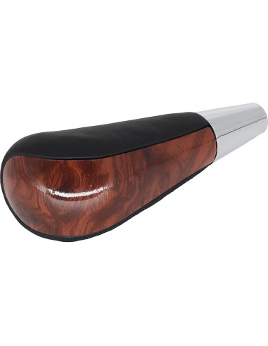 Perilla de Cambio Automática XUKEY Cuero Negro/Burl Wood